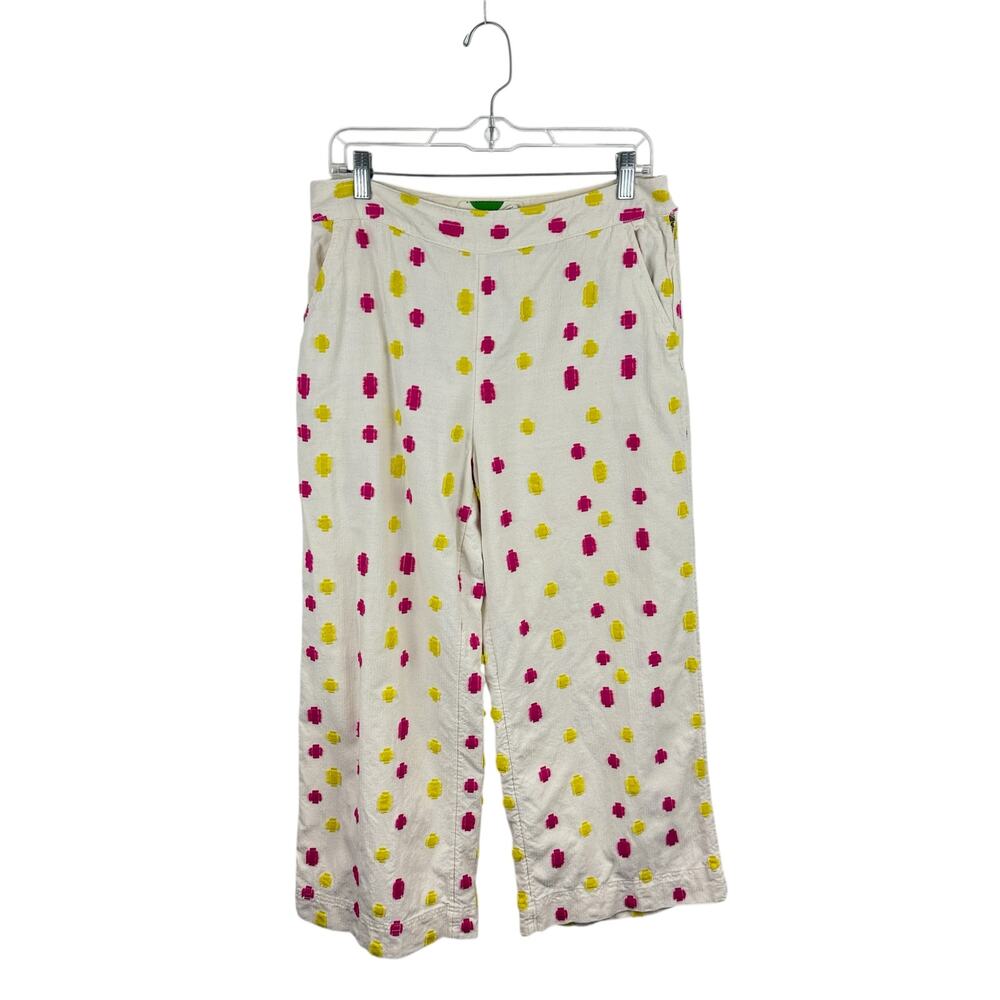 Anthropologie Clip Dot Cropped Wide Leg Trousers - Picture 2 of 6